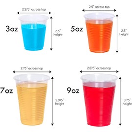 Plasticpro 7 oz Disposable Plastic Medium Weight Clear Drinking Cups [100 Count]