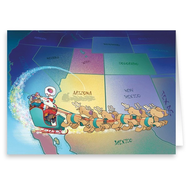 Personalized - Arizona Christmas Card - 24 Arizona Theme Boxed Christmas Cards (Personalized)
