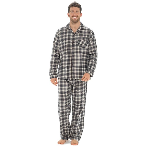 GM Apparel Men’s Traditional Brushed Flannel Comfy Pyjamas Set –