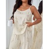 WDIRARA Women's Plus Size Sleepwear Floral Print Sleeveless Cami Top