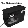 Cable Management Box, Cable Tidy Box Black Cable Organiser Box