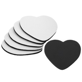 PATIKIL Sublimation Coaster Blanks, 24Pcs 3.54" Heart Blank Cup Coasters for Thermal Sublimation DIY Crafts, White