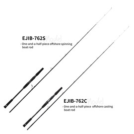 Ecooda Saltwater/Freshwater Offshore Casting/Spinning Fishing Rod Carbon Fiber Boat Kayak Rod Portable Travel Rod(Length/Max Drag:7' 1-Piece/33LB,7'6''One and Half Piece/40LB,8'6''2-Piece/44LB)