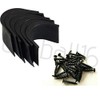 6 x REPLACEMENT UNIVERSAL POOL TABLES RUBBER POCKETS/LINERS & 30 TACKS/NAILS