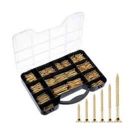 Mr. Pen- Wood Screws Assortment Kit, 456 pcs, 6 Sizes, Gold Wood Screws Phillips Tips, Assorted Screws, Screw Assortment, Screw Set Assortment, Assorted Wood Screws Set, Flat Head Screws