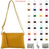 modamoda de T186 Italian Leather Clutch / Shoulder Bag, Medium