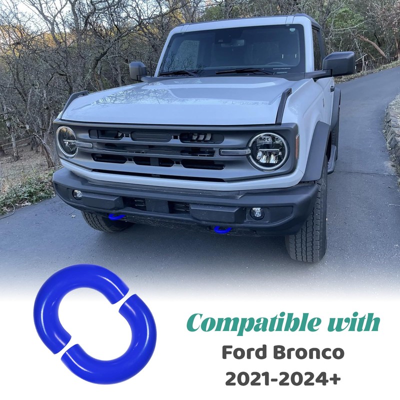 Bilisin Rear Bumper Tow Hook Covers for Ford Bronco 2021-2024+