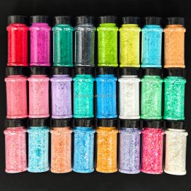 Spring Chunky Glitter Set 24 Colors 2oz Shaker for Resin Candle Slimecolor: Set6-24 mix colors/Spring Glitter