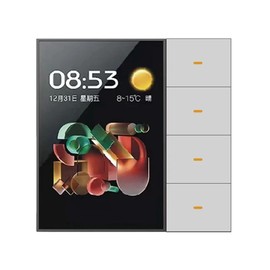 Daiilg Tuya Zigbee 3.5 Inch Smart Wall Switch Touch Screen 4 Groups Switch 8-Way Scene Radar Sensor Dimming Switch Smart Home B