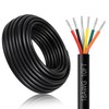 DEKIEVALE 18 Gauge 6 Conductor Electrical Wire, 10FT 18AWG Black