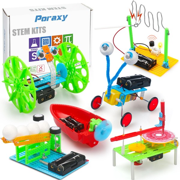 Poraxy 6 Set STEM Kits, Science Kits for Kids Age