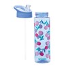 Smash Water Bottle with Straw 700ml Blue Cherry