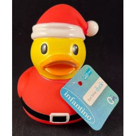 Infantino - Santa Claus Duck - Christmas - Fun Time Duck - Approx 3" High