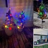 35 inch Solar Christmas Trees Garden Stake Lights Outside with