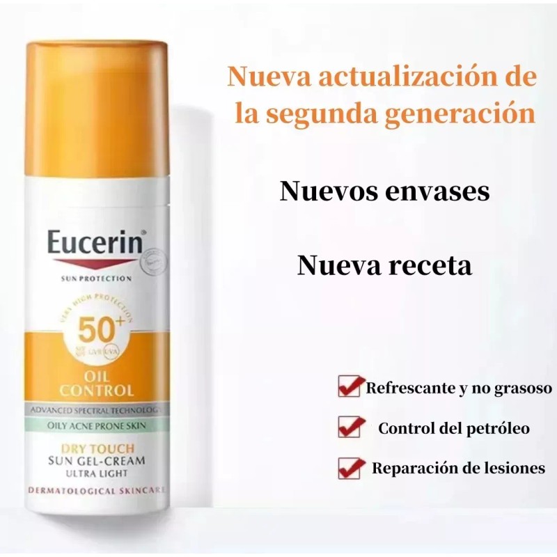 Eucerin Gel Crema Oil Control Toque Seco Solar Fps 50ml