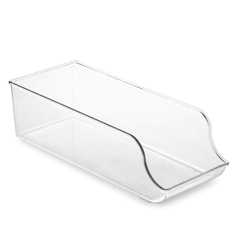 Set Of 8 Refrigerator Pantry Organizer Bins - Clear Food
