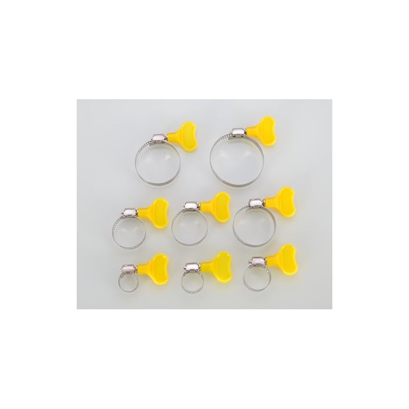 8 Sizes Adjustable Hose Clips Stainless Steel Hose Clamps Clip