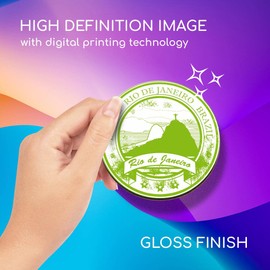 1 x Round Coaster - Rio de Janeiro Brazil Travel Cork Backed MDF Glossy Tea Coffee Accessory #5955