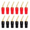 MZOYOURO Banana Plug Pin Screw 12pcs 2mm Gold Plated Audio