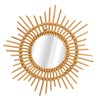 Wall Decor Rattan Mirror Star Shape Unique Simple Handwoven Mirror