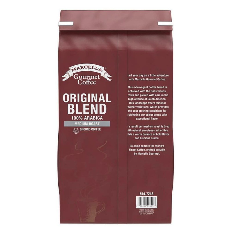 Marcella Original Blend 100% Arabica Gourmet Medium Roast Ground Coffee