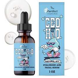 Purifect CEO of H20 - Suero facial de ácido hialurónico - Suero ultra hidratante e hidratante para la cara, equilibra la textura de la piel, vitamina 