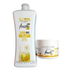 Salerm Biokera Yellow Shot Shampoo 1lt  Mascarilla 250ml                                                                                              