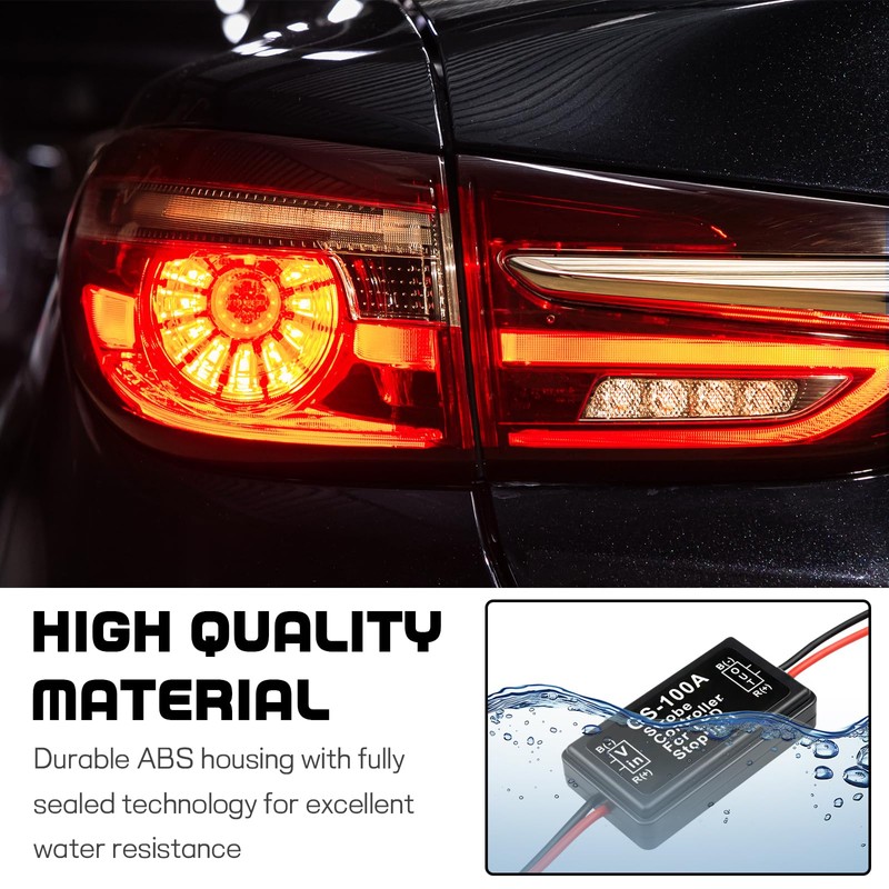 wuyaoyao 2PCS GS-100A Brake Light Flasher Strobe, 12V-16V LED Tail