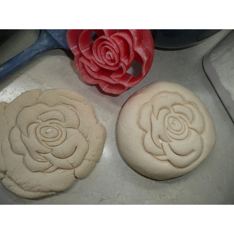 ROSE FLOWER DESIGN PATTERN CONCHA CUTTER MEXICAN SWEET BREAD STAMP