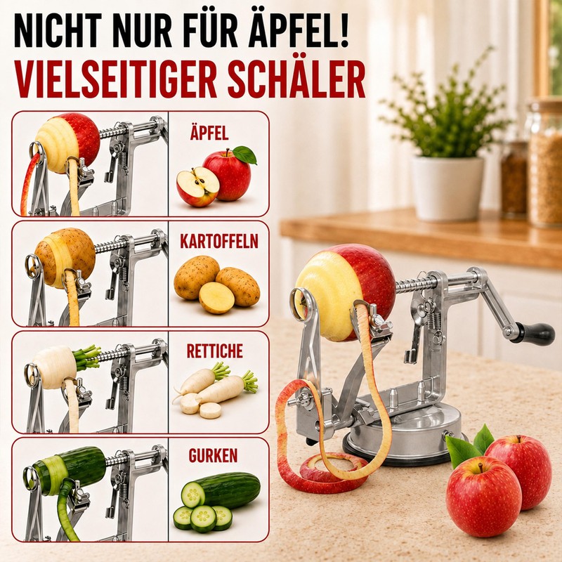 'Stainless Steel "Deluxe Apple Peeler 3 in 1 Function Peeler