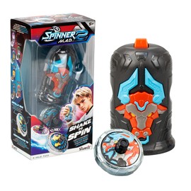 Bizak Spinner Mad 2 Shake, Trottola singola con meccanismo avanzato, Dark Bull, giocattolo da battaglia per bambini e ragazze, +5 anni, 6 stili diversi da collezionare, (62006323-6)