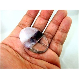 Jet International Rose Crystal Amethyst Bound Worry Stone Irish Carved India Handcrafted A++ Crystal Free Pouch Book Palm Thumb Stress Relief 40 Page Crystal Therapy Picture Is ONLY A R