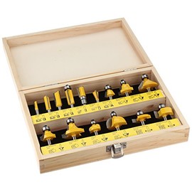 YONICO - Router Bits 1/4 Shank - Tungsten Carbide 1/4 Router Bit Set - Home Improvement Router Bits for Woodworking Tools Fresas para Router - 17150q