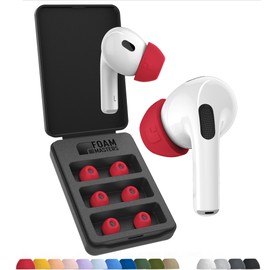 Foam Masters Ultra-Premium Memory Foam Ear Tips for AirPods Pro 1st & 2nd Gen | 3 Pairs | Black Magic Version 6.0 | Comfortable | Secure | Better Noise Cancellation | Replacement Buds