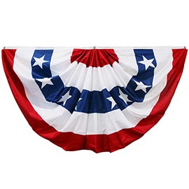 American Fan Bunting 1.5x3 FT Outdoor US Flag Decor Bunting American Flag Flag Bunting Porch Bunting Porch Bunting, Decks And Home Bunting Decor