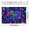 Mocsicka Game Night Backdrop Banner Neon Glow in The Dark