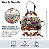 Ambesonne Autumn Apron Pack of 2, Victorian Leaves Ornate Fall