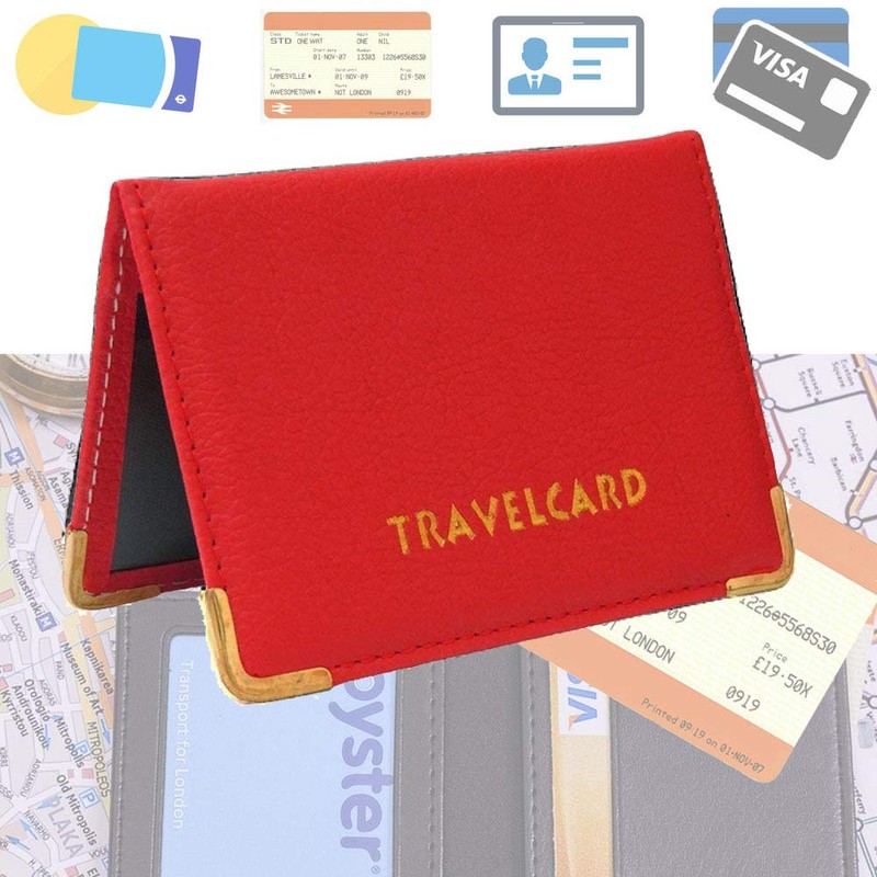 AKH® Bus Pass Wallet Credit Travel Rail ID Holder for