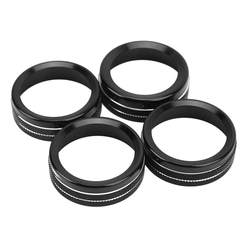 4pcs AC Switch Ring Aluminium Alloy Stylish Rustproof Center Console