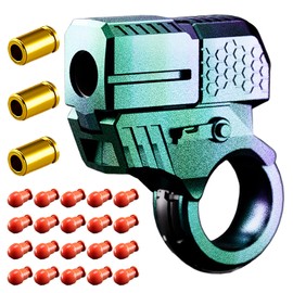 EDC - Anillo de juguete antiestrés para dedos – Lanzador de aleación para aliviar el estrés para adultos con acción simulada y cápsulas suaves (dragón degradado)