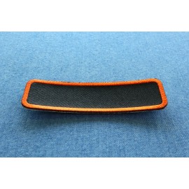 Ivamis Blank Name Tag Patch Orange Border- 3.5x1 inch - P4833