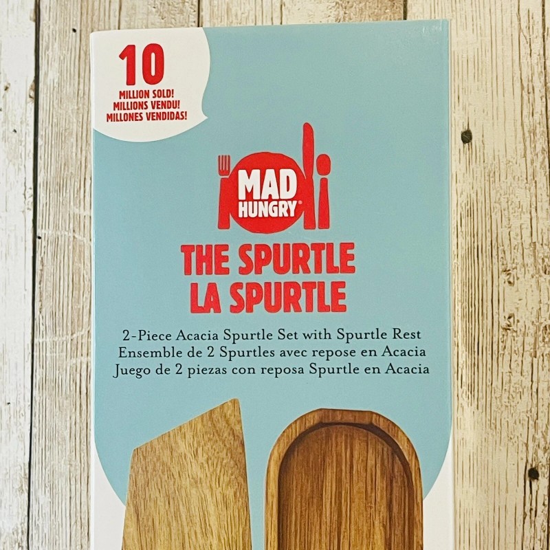 Mad Hungry 2 Piece Spurtle Set Natural Acacia Wood Cooking