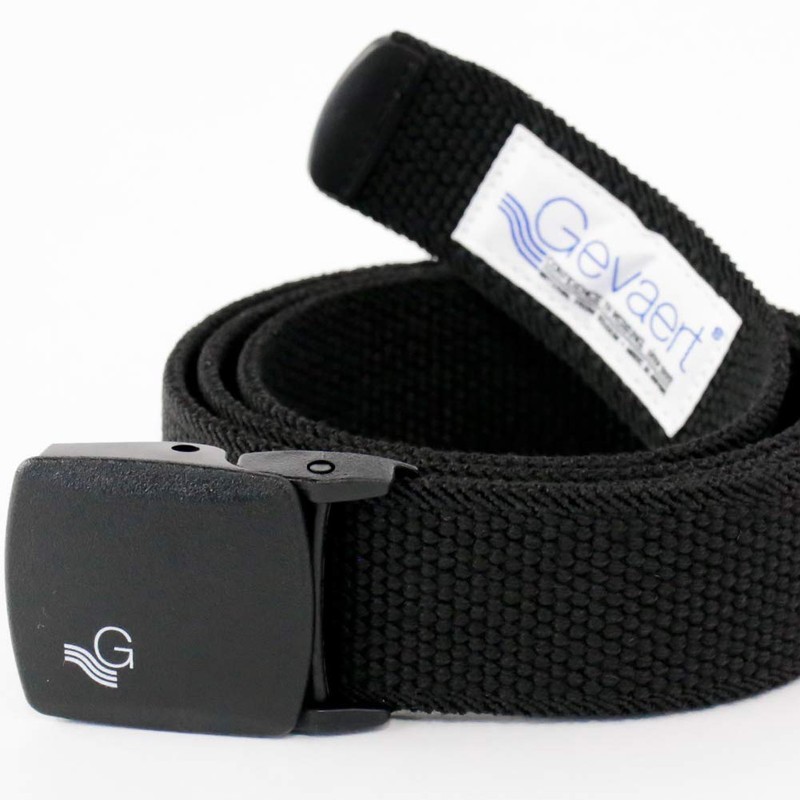 Gebert YKK Black Buckle Stretch Belt, Made in Japan, 3