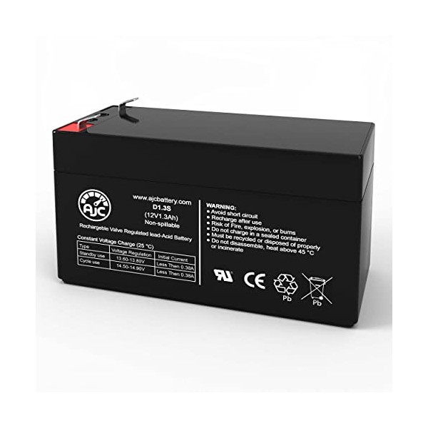 Leoch DJW12-1.2 12V 1.3Ah Sealed Lead Acid Battery - This