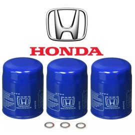 Honda 3 SET NEW Genuine OEM for Honda Acura Oil Filter + Plug washer 15400-PLM-A02