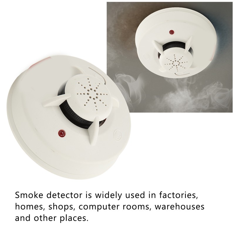 Smoke Alarm Battery Operated LED Indicator Quick Response Dustproof 360°