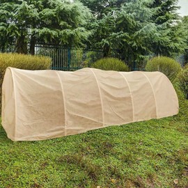 Agfabric Plant Covers Freeze Protection Floating Row Covers 5'x25' 0.9oz Plant Covers Freeze Sun Protection,Frost Cloth for Vegetables,Jute Color