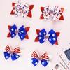 2pcs 4th of July Hair Bows for Girls, Red Blue