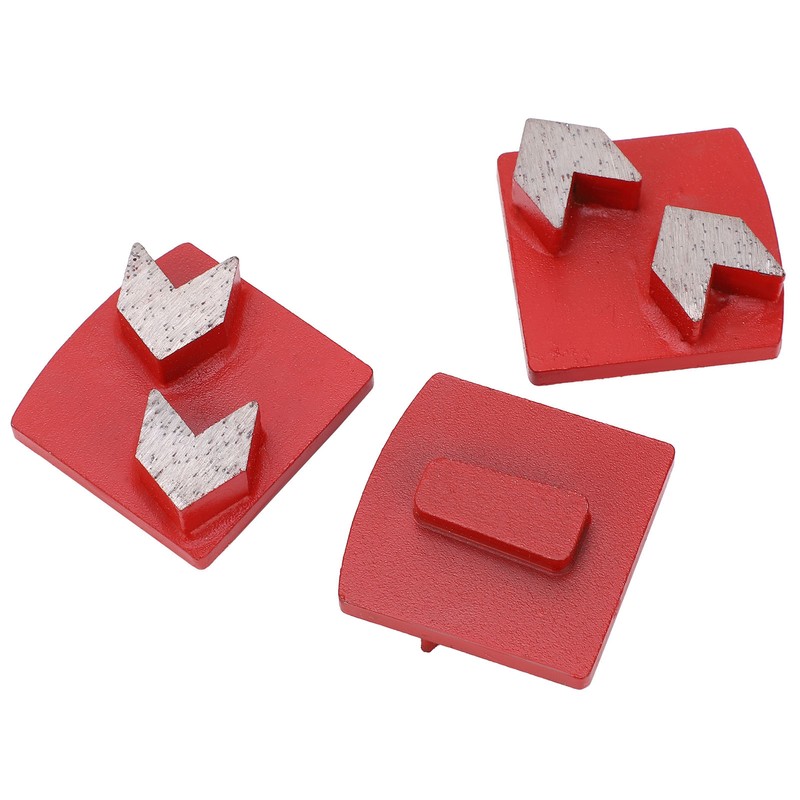 3Pcs Diamond Grinding Shoes Dovetail Concrete Aggreesive Cutting 2 Arrow