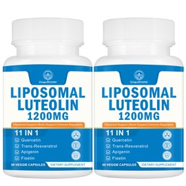 VITACRLLYNMN 1200MG Liposomal Luteolin Supplement - Maximum Absorption, Antioxidant Boost for The Brain 120 Capsules